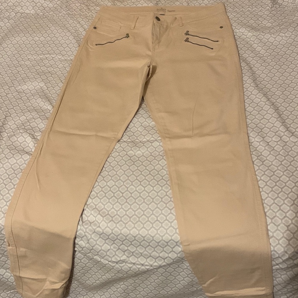 Skinny Jeans Size 12 - Pale Pink - Zipper Design